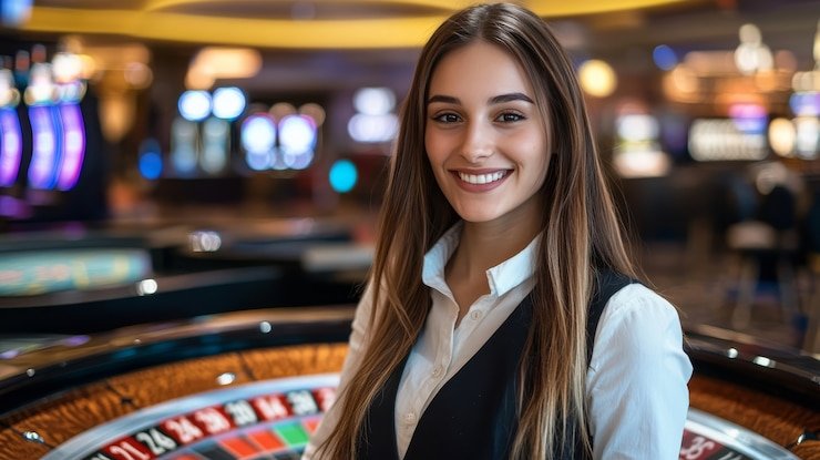 Antarmuka kasino online dengan permainan kartu dan slot yang modern dan responsif di perangkat mobile